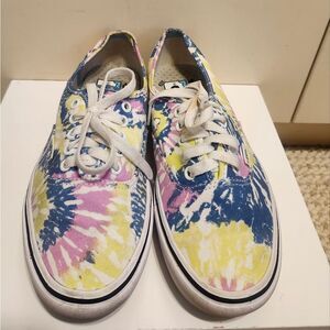 VANS "Comfy Cush" Tie-Dye Old Skool Skate Sneakers Sz.8 Womens Ret$135 Worn Once